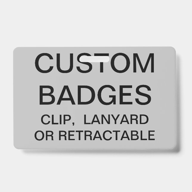 Custom Personalised RETRACTABLE BADGE Template ID Badge (Front)