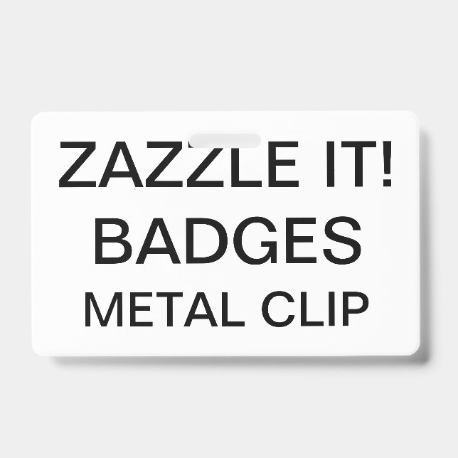 Custom Personalised RETRACTABLE CLIP BADGE ID Badge (Front)