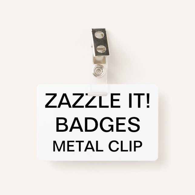 Custom Personalised RETRACTABLE CLIP BADGE ID Badge (Front with Clip)