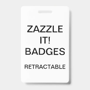 Custom Personalised RETRACTABLE CLIP BADGE ID Badge