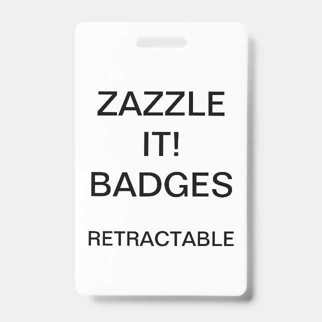 Custom Personalised RETRACTABLE CLIP BADGE ID Badge (Front)