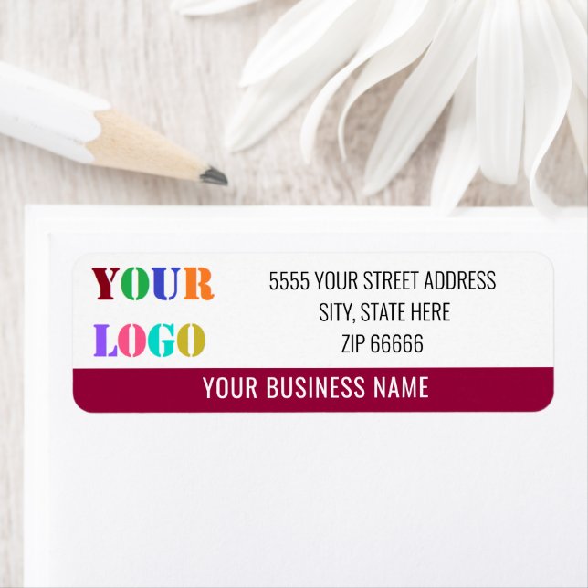 Custom Personalised Return Address Labels Template (Insitu)
