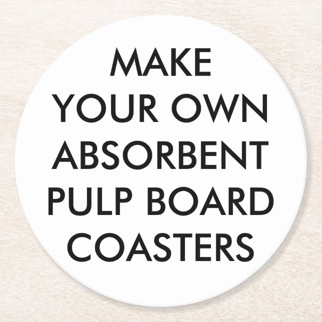 Custom Personalised Round Absorbent Coasters (Front)