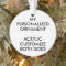 Custom Personalised ROUND ACRYLIC PHOTO ORNAMENT