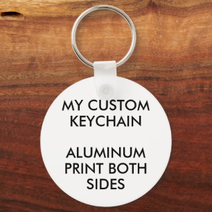 Custom Personalised ROUND ALUMINUM PHOTO KEYCHAIN