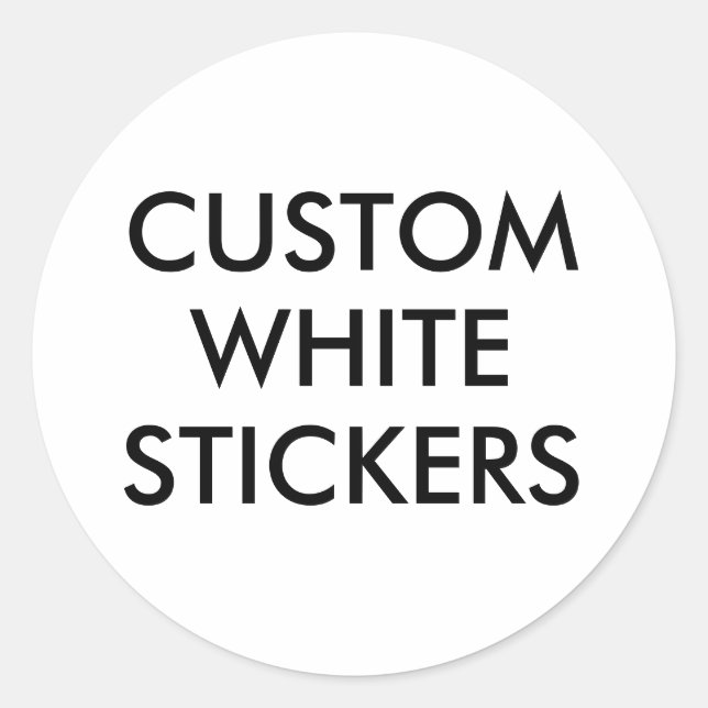 Custom Personalised Round Circular Circle Stickers (Front)
