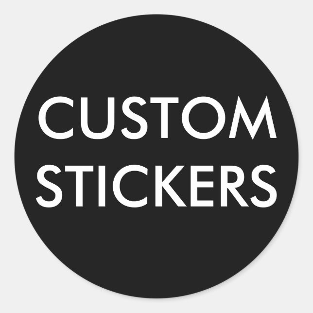 Custom Personalised Round Stickers Blank (Front)