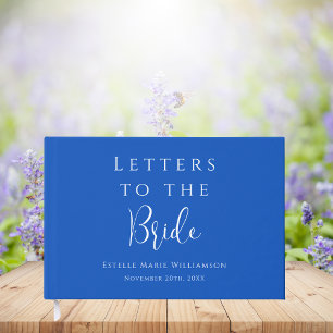 Custom Personalised Sapphire Letters to the Bride Guest Book