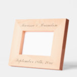 Custom Personalised Script Text Photo Landscape Etched Frames<br><div class="desc">A modern etched frame that can personalised to your names initials and wedding date in script calligraphy. A simple yet modern script design that can be used as wedding gifts,  housewarming gifts,  bridal shower gift or home decor. A minimalistic etched frame design perfect for any occasion.</div>