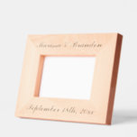 Custom Personalised Script Text Photo Landscape Etched Frames<br><div class="desc">A modern etched frame that can personalised to your names initials and wedding date in script calligraphy. A simple yet modern script design that can be used as wedding gifts,  housewarming gifts,  bridal shower gift or home decor. A minimalistic etched frame design perfect for any occasion.</div>