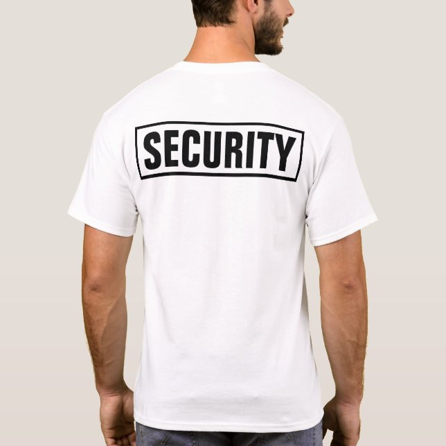 Custom Personalised Security T-Shirt (Back)