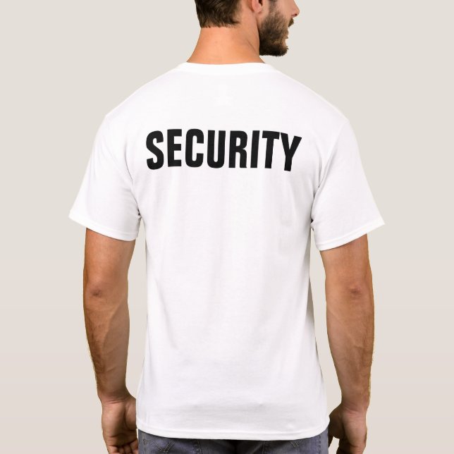Custom Personalised Security T-Shirt (Back)