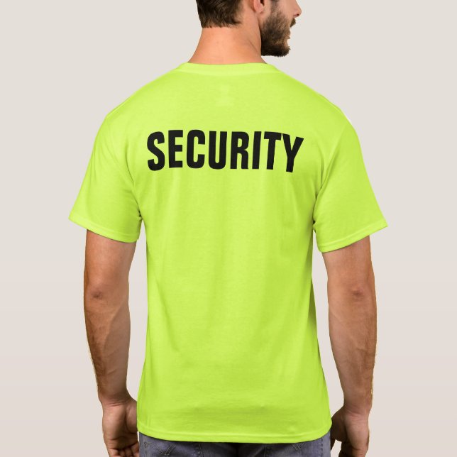 Custom Personalised Security T-Shirt (Back)