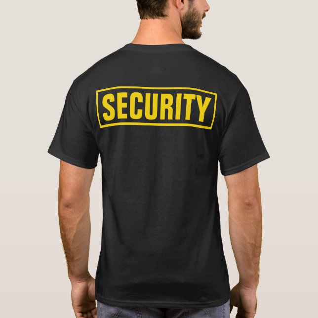 Custom Personalised Security T-Shirt (Back)
