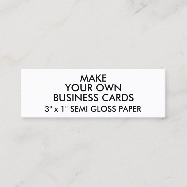 Custom Personalised SEMI GLOSS Slim Business Cards (Front)