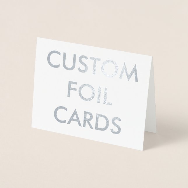 Custom Personalised Silver Foil Greeting Card (Front)