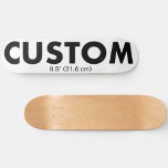 Custom Personalised Skateboard Deck 8.5" (21.6cm)<br><div class="desc">Make,  design,  create your own custom Skateboard Deck - 8 1/2" (21.6 cm). Add wheels and trucks option. Personalised skateboard made of 7-ply premium USA Maple,  gift for a skateboarder and for birthday,  Christmas gifts,  wedding favours,  and promotional sports business,  school,  and college recreation.</div>