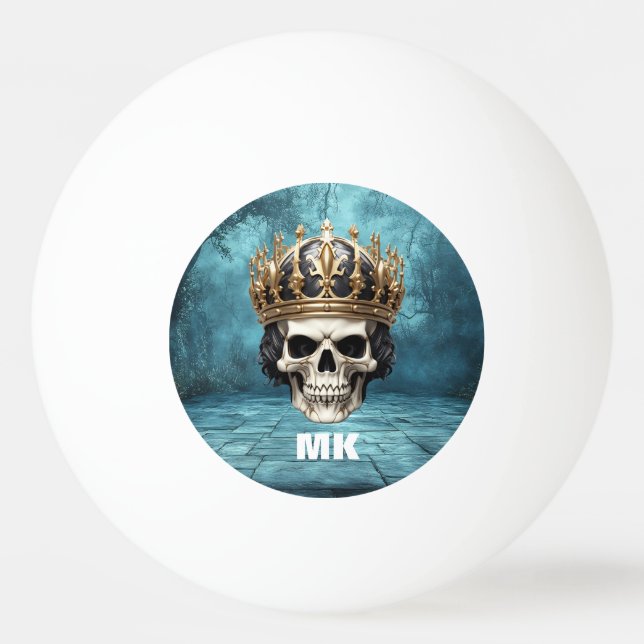 Custom Personalised Skull Ping Pong Ball (Front)
