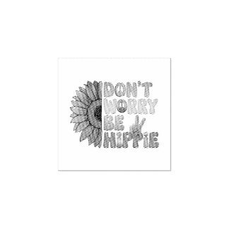 Custom Personalised Sloth Peace Hippie Rubber Stamp