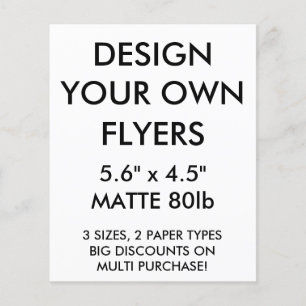 Custom Personalised Small 5.6"x4.5" Glossy Flyers