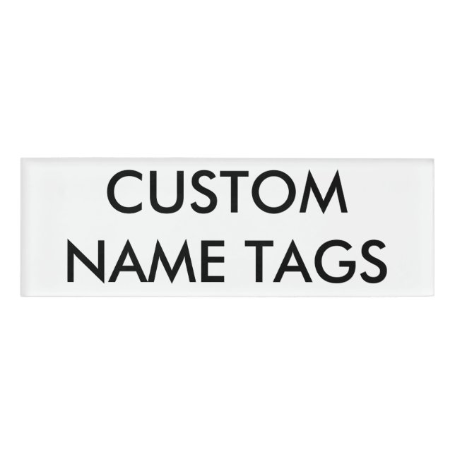 Custom Personalised Small Name Tag Blank Template (Front)