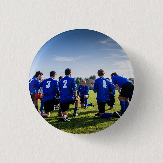 Custom Personalised Sport Team Photo 3 Cm Round Badge (Front)