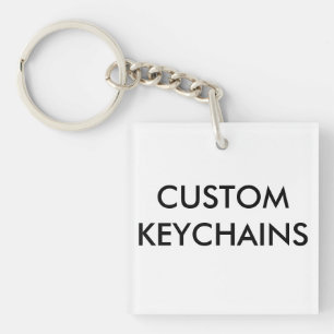 Custom Personalised Square Keychain Blank Template