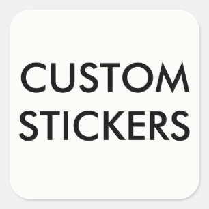 Custom Personalised Square Stickers Blank