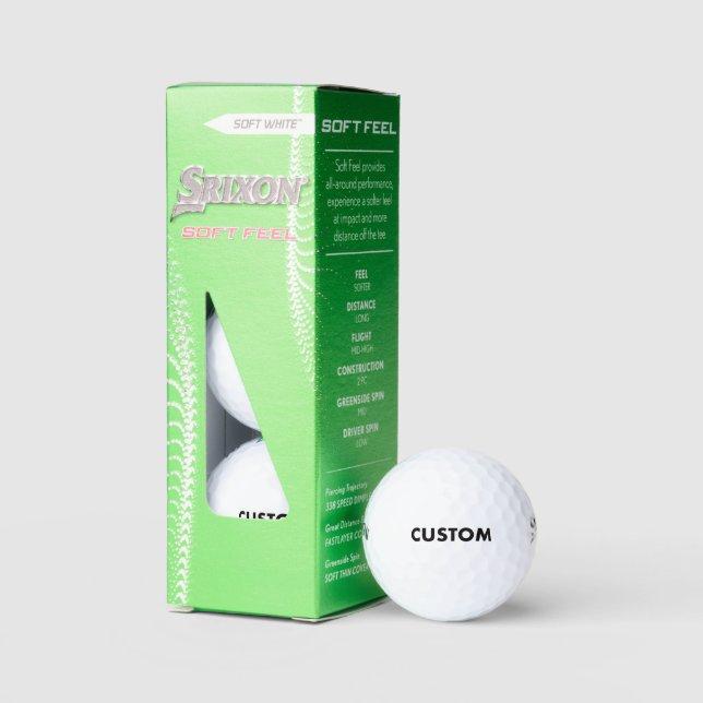Custom Personalised Srixon Soft Feel Golf Balls (Packaging)