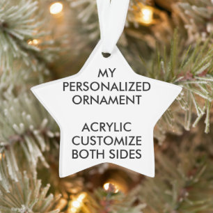 Custom Personalised STAR ACRYLIC PHOTO ORNAMENT