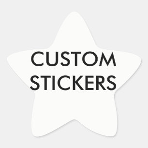 Custom Personalised Star Stickers Blank Template