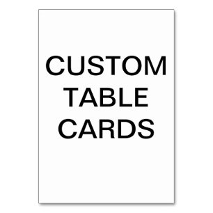 Custom Personalised Table Card Blank Template