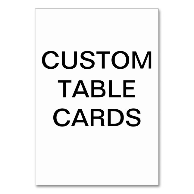 Custom Personalised Table Card Blank Template (Front)