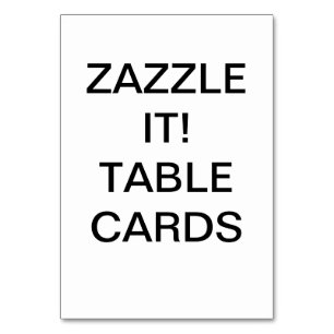 Custom Personalised Table Card Blank Template