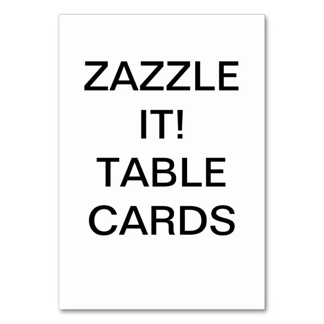 Custom Personalised Table Card Blank Template (Front)