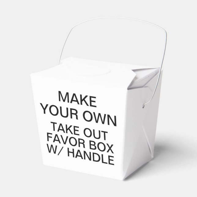 Custom Personalised Take Out Favour Box w/ Handle (Front Side)