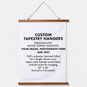 Custom Personalised TAPESTRY HANGER 26"x36"