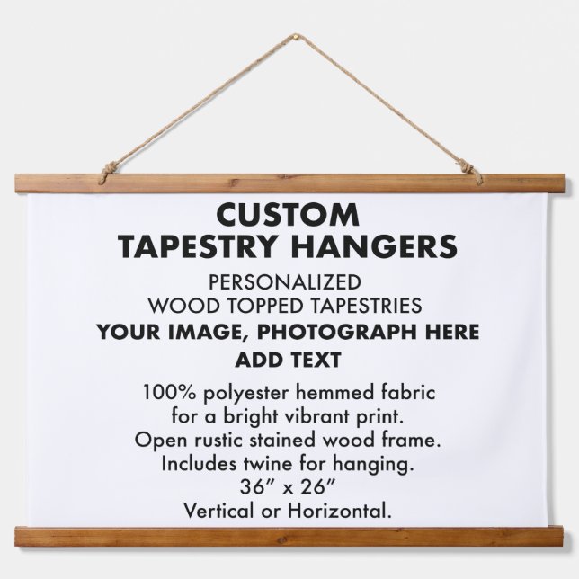Custom Personalised TAPESTRY HANGERS 36"x26" (Front)