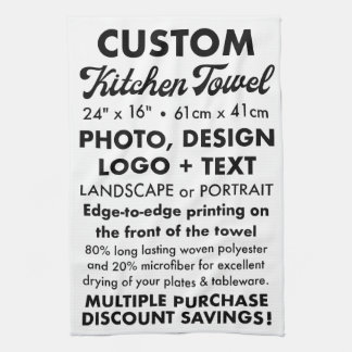 Custom Personalised Tea / Kitchen Towel 16" x 24"
