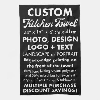 Custom Personalised Tea / Kitchen Towel (Portrait)