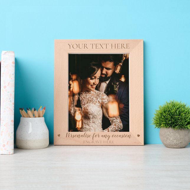 custom Personalised Text for Any Occasion laser Etched Frames (Creator Uploaded)