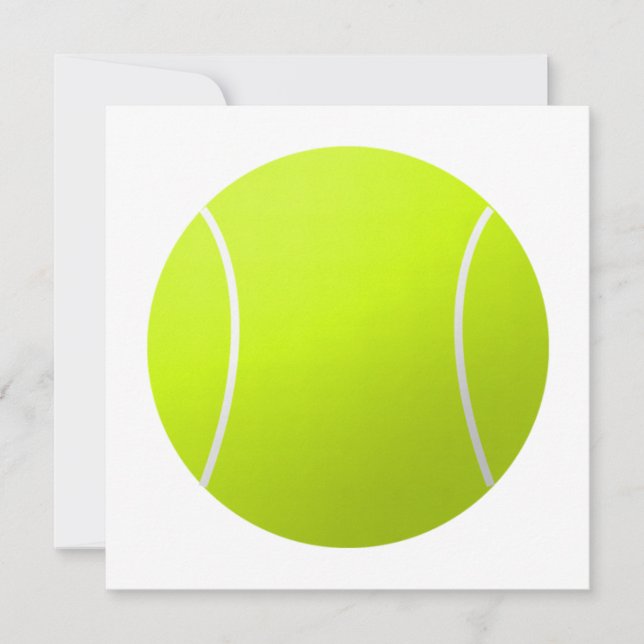 Custom Personalised Text Tennis Ball Square Party Invitation (Front)