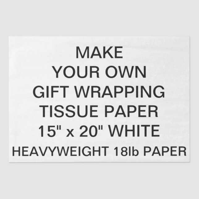 Custom Personalised Thick Tissue Wrapping Paper (Front)