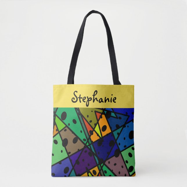 custom personalised tote abstract art design bag (Front)