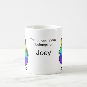 Custom Personalised Unicorn Poop Funny Mug Cute