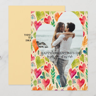 Custom Personalised Valentines Photo Card