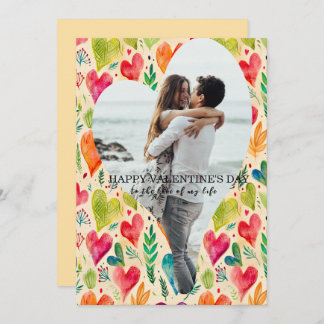 Custom Personalised Valentines Photo Card