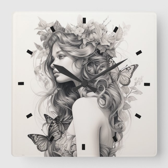 Custom Personalised Wall Clock Add Your Own Photo  (Front)