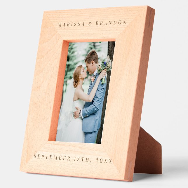 Custom Personalised Wedding Couple Names Photo Etched Frames (Custom Personalized Wedding Couple Names Photo Engraved Frames)