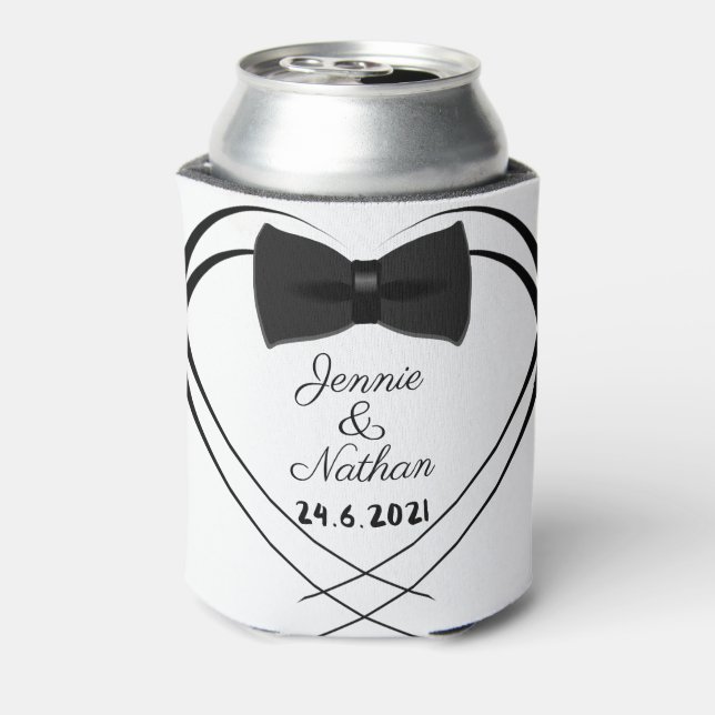 Custom Personalised Wedding Stubby Holder (Can Back)